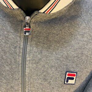 FILA Retro Short-Sleeve Velour Warm-Up Jacket (XL)